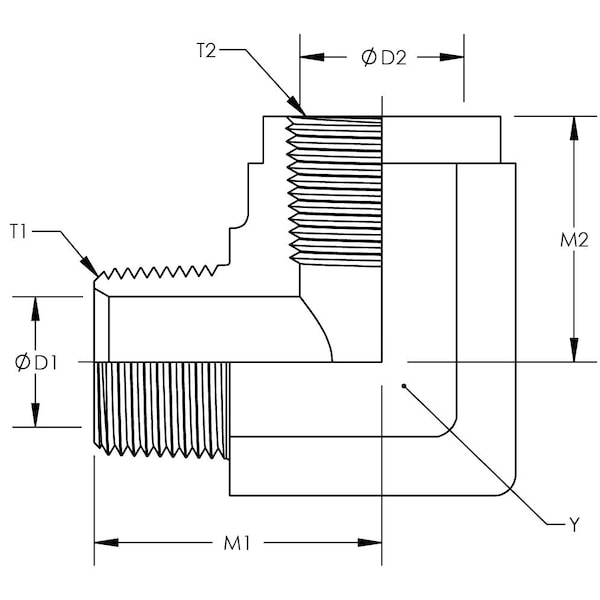 Male Pipe To Female Pipe 90° Street Elbow